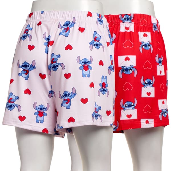 Juniors Centric Brands 2pk. Stitch Love Pajama Boxer Shorts