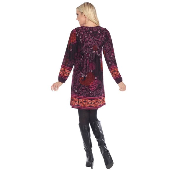 Womens White Mark Apolline Paisley Embroidered Sweater Dress