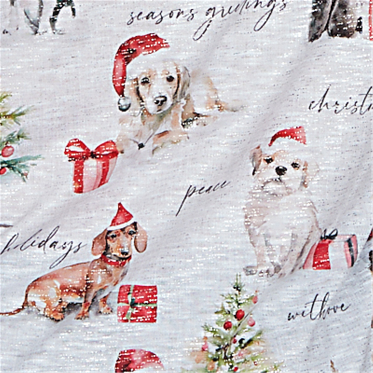 Petite Alfred Dunner Classics 3/4 Sleeve Gift Giving Dogs Tee