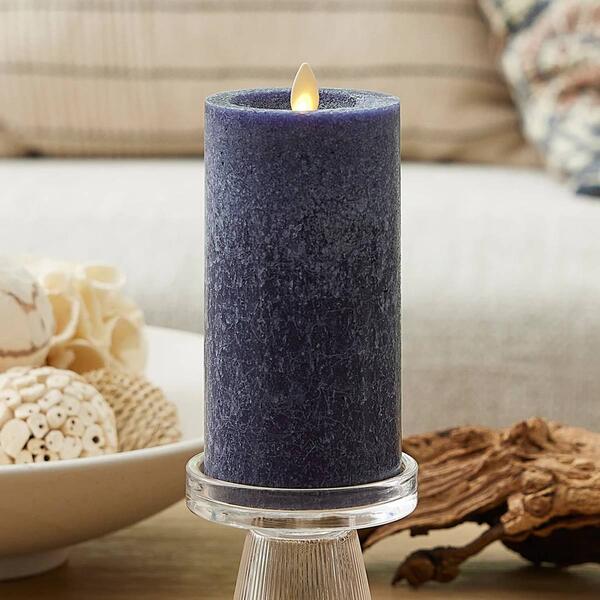 Luminaria 3x6.5 Sea Glass Fameless Pillar Candle - image 