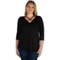 Plus Size 24/7 Comfort Apparel Criss Cross Round Hemline Tunic - image 1