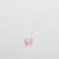Kids Sterling Silver & Crystal Butterfly Pendant Necklace - image 1