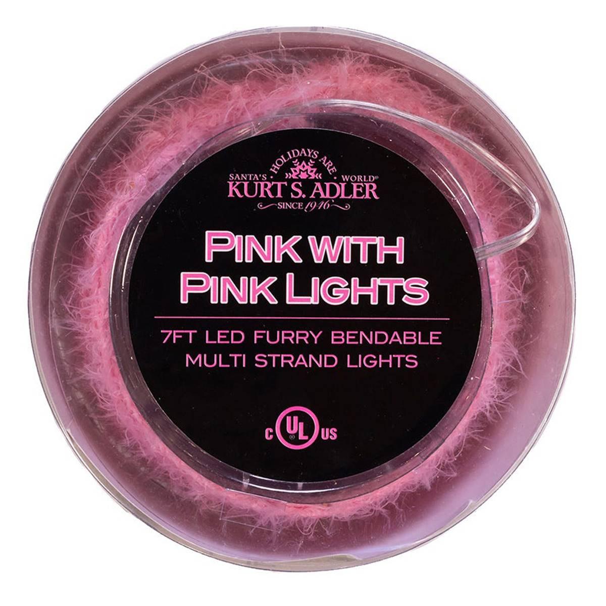 Kurt S. Adler 120-Light Colored Fuzzy Multi Strand LED Set