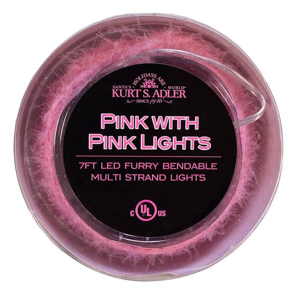 Kurt S. Adler 120-Light Colored Fuzzy Multi Strand LED Set - image 