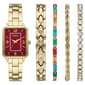 Womens Folio Gold-Tone Watch/Stone Bracelet Set - FMDFL2084 - image 1