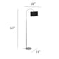Simple Designs Arched Brushed Nickel Floor Lamp - image 5