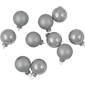 Northlight 10ct. Silver Shiny & Matte Glass Christmas Ornaments - image 6