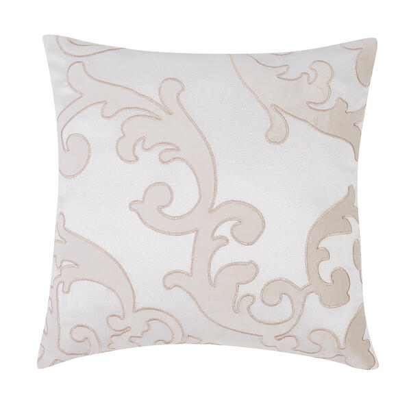 Charisma Melange Square Embroidered Decorative Pillow - 20x20 - image 