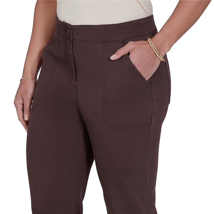 Petite Ruby Rd. Romance On The Ranch Washed Twill Pants