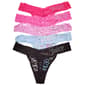 Womens Juicy Couture 5pk Heart Lace Thong Panties JC5422-5PKH - image 1