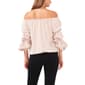 Plus Size MSK 3/4 Lantern Sleeve Solid Tie Waist Blouse - image 2