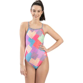 Women's Aquashape Twist Back Tankini Top: Bonita Bloom – Dolfin