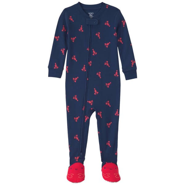Baby Boy (12-24M) Carter''s Lobster 1Pc Cotton Footed Pajama - image 