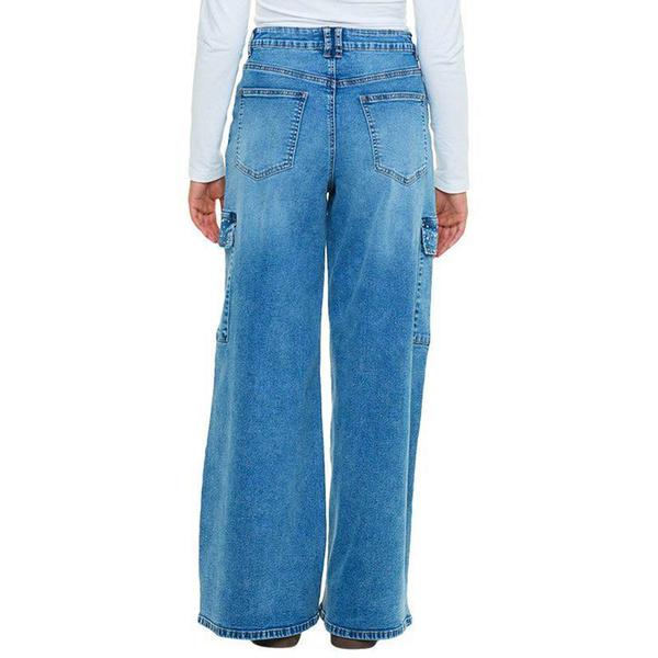 Juniors Madden Girl Wide Leg Cargo Jeans w/ Rhinestones