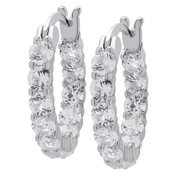Gianni Argento Sterling Silver Inside Out Hoop Earrings - image 