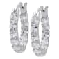 Gianni Argento Sterling Silver Inside Out Hoop Earrings - image 1
