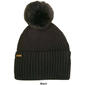 Womens Steve Madden Ribbed Knit Beanie with Faux Fur Pom - image 2