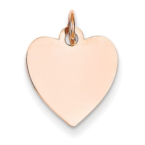 Gold Classics(tm) 14kt. Heart Disc Charm Rose Gold - image 
