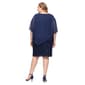 Plus Size SLNY Asymmetric Chiffon Overlay Lace Shift Dress - image 2