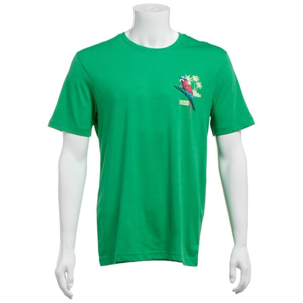 Mens Chaps Parrot Palm Tree Short Sleeve Graphic Tee - image 