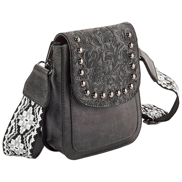 Sam & Hadley Guitar Strap Embossed Studded Crossbody - image 