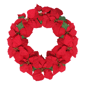 Northlight Red Artificial Poinsettia Flower Christmas Wreath - image 1