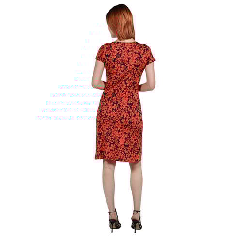 Womens 24/7 Comfort Apparel Jessie Red & Black Sheath Dress