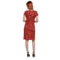 Womens 24/7 Comfort Apparel Jessie Red & Black Sheath Dress - image 3