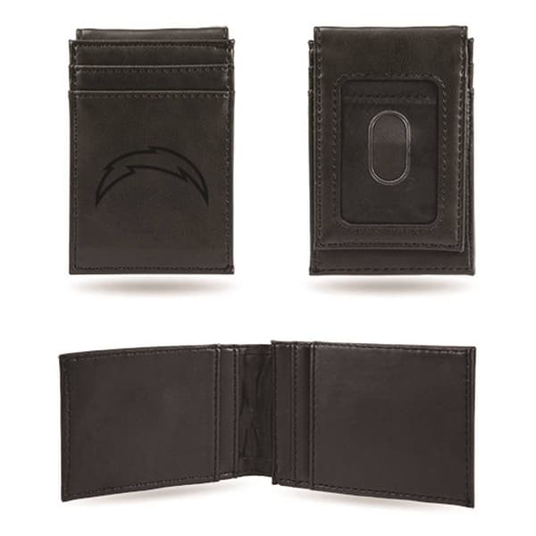 Mens NFL Los Angeles Chargers Faux Leather Front Pocket Wallet - image 