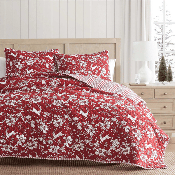 Martha Stewart Dancing Deer Quilt Set