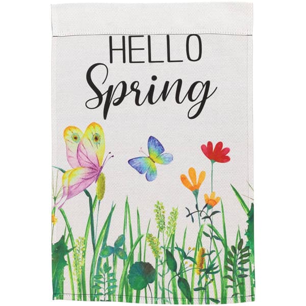 Northlight Seasonal Butterflies & Flower Hello Spring Garden Flag