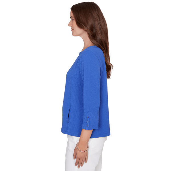 Petite Ruby Rd. Must Haves I Abstract Pucker Texture Blouse