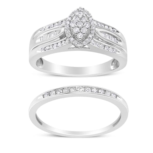 Haus of Brilliance 1/2ctw. Diamond Engagement Bridal Set - image 