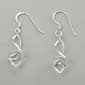 Marsala Sterling Silver Openwork Twist Earrings - image 1