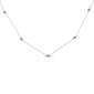Diamond Classics&#40;tm&#41; 1/2ctw. Blue Diamond Station Chain Necklace - image 1