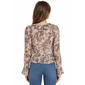 Juniors No Comment Tie Front Ruffle Bell Sleeve Blouse - image 3