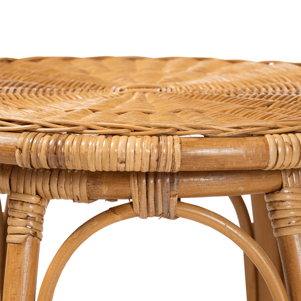 bali & pari Jayana Natural Rattan Round End Table