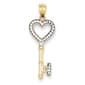 Gold Classics(tm) 14kt. & Rhodium Key Pendant - image 1