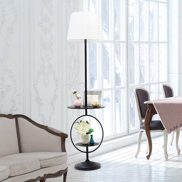 Elegant Designs Bedside Nightstand End Table Decorative Lamp