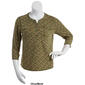 Womens Hasting & Smith 3/4 Sleeve Flower Pattern Henley Top - image 3