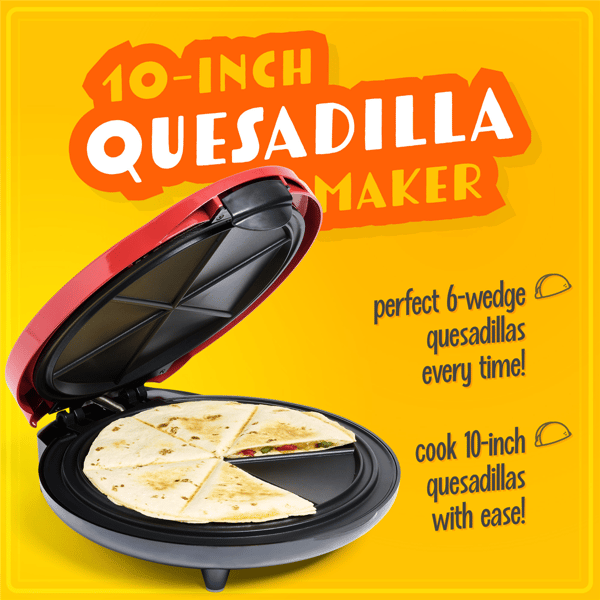 Nostalgia™ Taco Tuesday 10in. Electric Quesadilla Maker