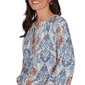 Petite Skye’s the Limit Urban Heirloom Tie Neck Damask Blouse - image 5