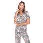 Womens White Mark 2pc. Leopard Floral Pajama Set - image 3