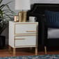 Baxton Studio Giolla Glam & Luxe White Wood 2-Drawer Nightstand - image 2