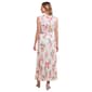 Womens Sandra Darren Sleeveless Floral Pleated Chiffon Maxi Dress - image 2