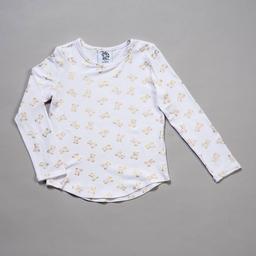 Girls (7-16) Jolie & Joy Long Sleeve Yummy Foil Teddy Bear Tee