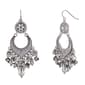 Ruby Rd. Silver-Tone Bead Fringe Drop Chandelier Earrings - image 1