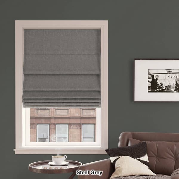 Sun Zero&#174; Pryer Textured 100% Blackout Cordless Roman Shade