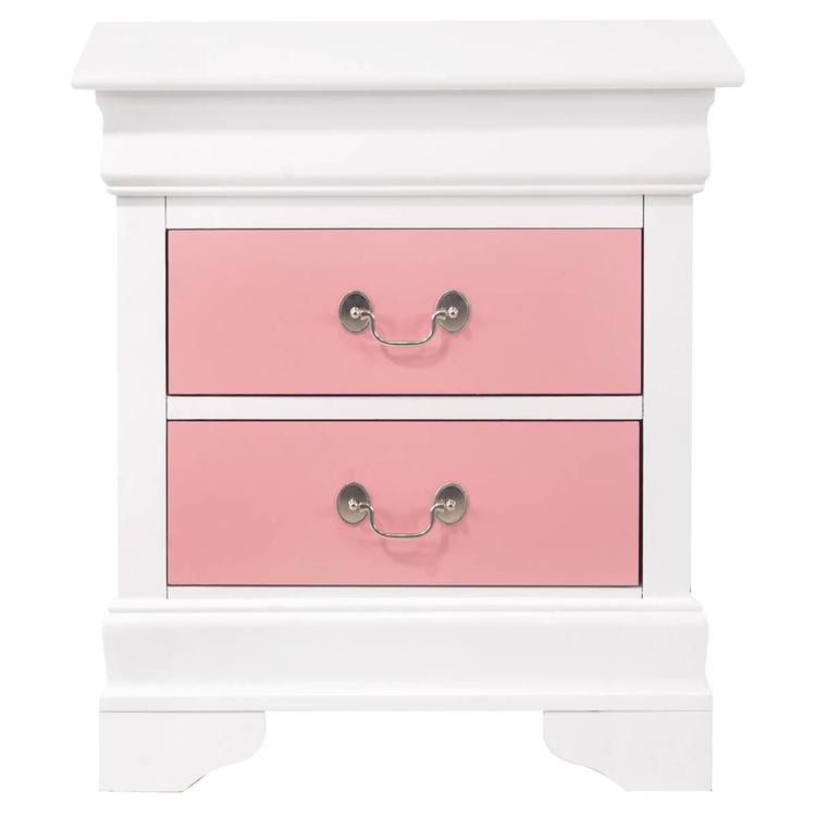 Passion Furniture Louis Philippe 2-Drawer Nightstand