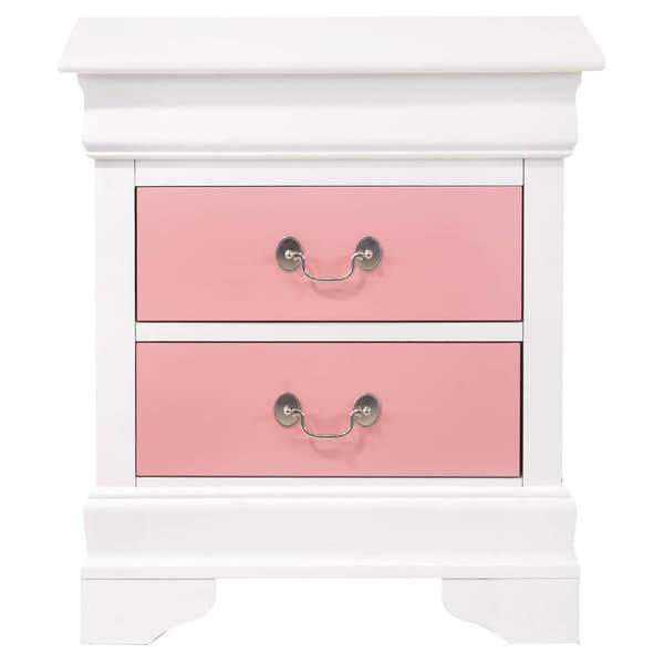 Passion Furniture Louis Philippe 2-Drawer Nightstand